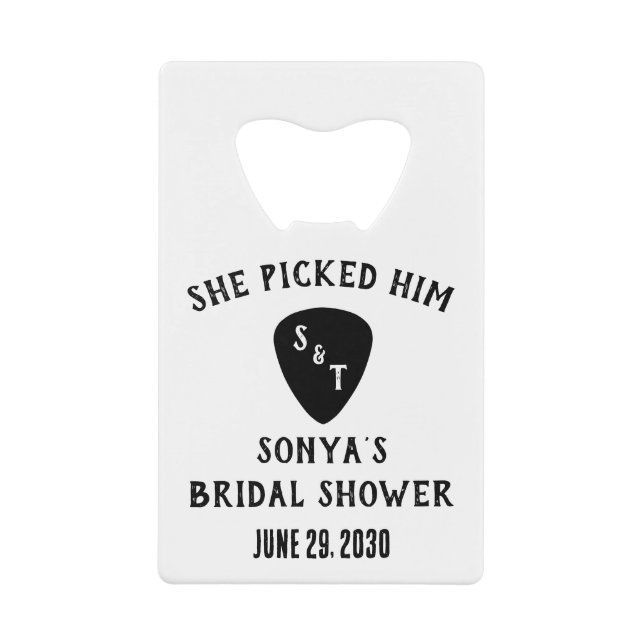 Elle l'a choisi ! Favori de douche de mariage en g (Devant)