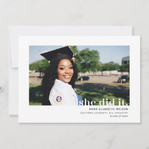 Elle L'A Fait Faire-part De Diplôme Photo
