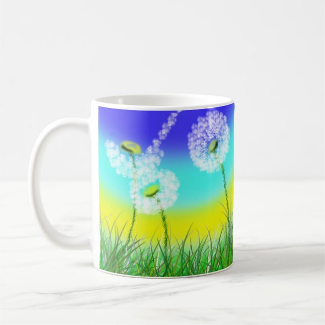 Elle Ne M'Aime Pas, Dandelion, Mug De Café Blanc (Gauche)