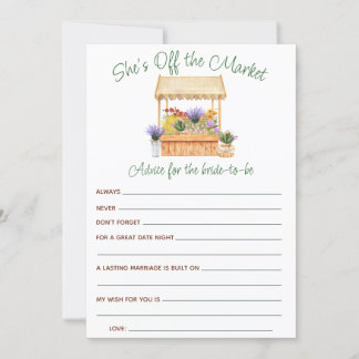 Elle n'est pas au marché Cartes de conseil en Fête