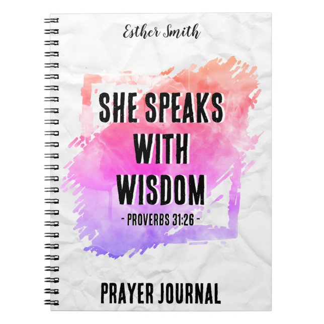 Elle parle avec sagesse - Custom Trendy Journal (Devant)
