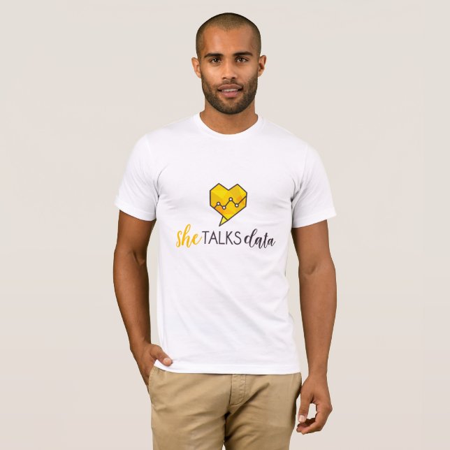 Elle parle le T-shirt de données (les hommes) (Devant entier)