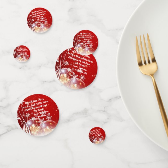 Elle Portera Un Fils Confettis De Fête De Noël  (Groupe)