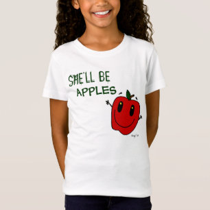 ELLE SERA T-shirt POMMES Filles poupée T-shirt