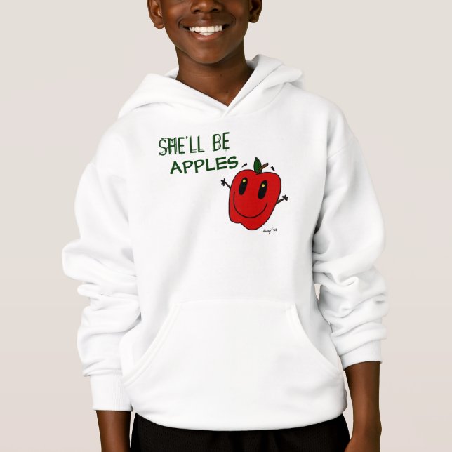 ELLE SERA UN Sweatshirt À capuche POMMES (Devant)