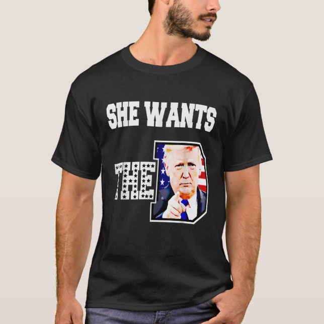 Elle Veut La T-shirt D Donald Trump 2024 (Devant)