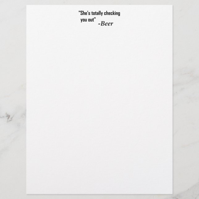 "Elle vous regarde complètement" - Bière (Devant)