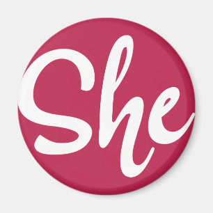 Elle White Design Magnet