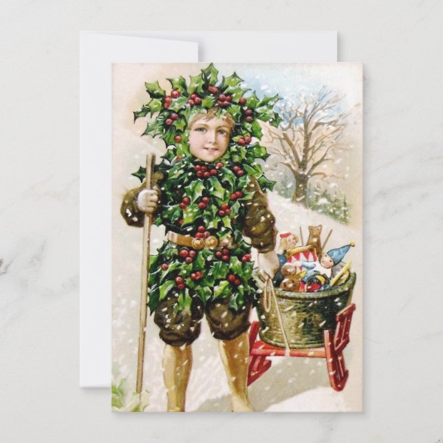 Ellen Clapsaddle : Holly Boy avec jouets (Devant)