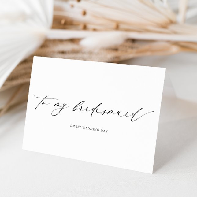 Ellesmere À Ma Carte Du Jour Du Mariage D'Épouse (Ellesmere To My Bridesmaid Wedding Day Card)