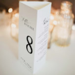Ellesmere Minimalist Tri-Fold Table Numéro & Menu<br><div class="desc">Ce menu sert à la fois de numéro de table et d'affichage de menu. Son design polyvalent vous permet de mettre en évidence facilement le numéro de table tout en offrant un grand espace pour le dîner et les menus de boissons. Une fois imprimée, pliez la page en trois sections...</div>