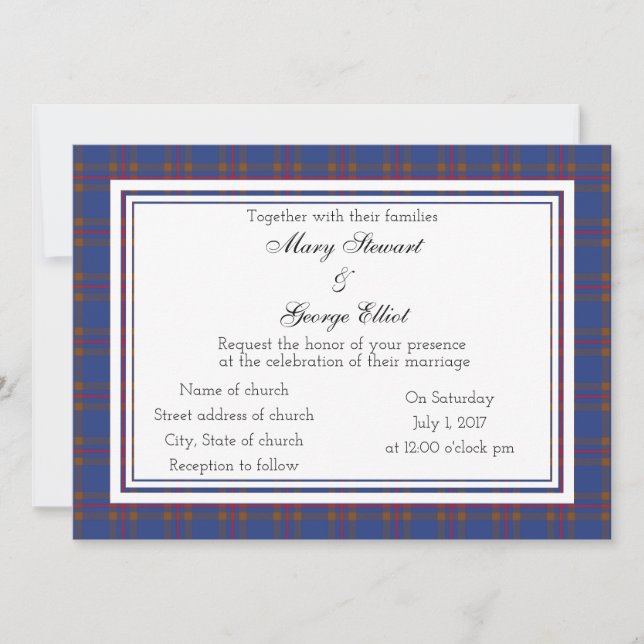 Elliot Scottish Faire-part de mariage (Devant)