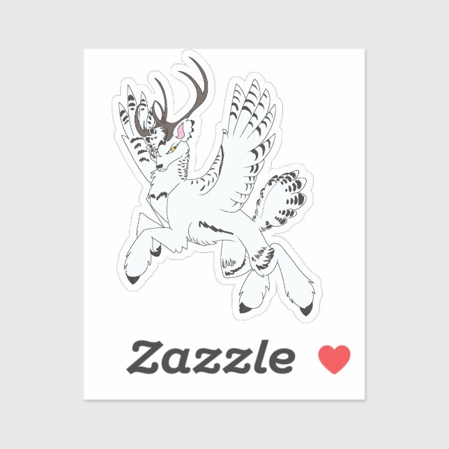 Ellis Fantasy Reindeer Custom-Cut Vinyl Sticker (Feuille)