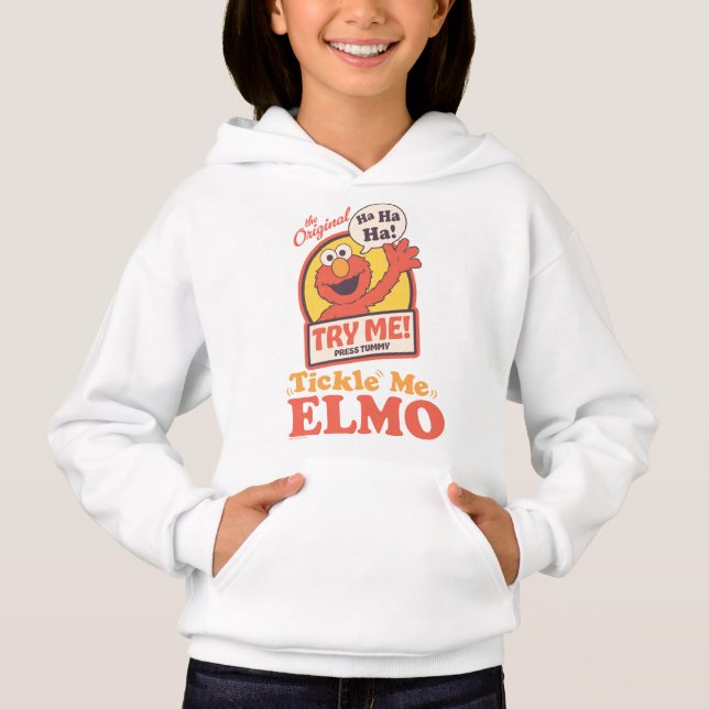 Elmo qui fait coucou graphique rétro Tickle Me Elm (Devant)