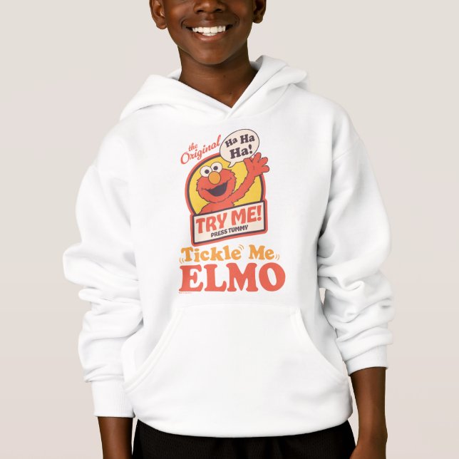 Elmo qui fait signe Graphisme Rétro Tickle Me Elmo (Devant)