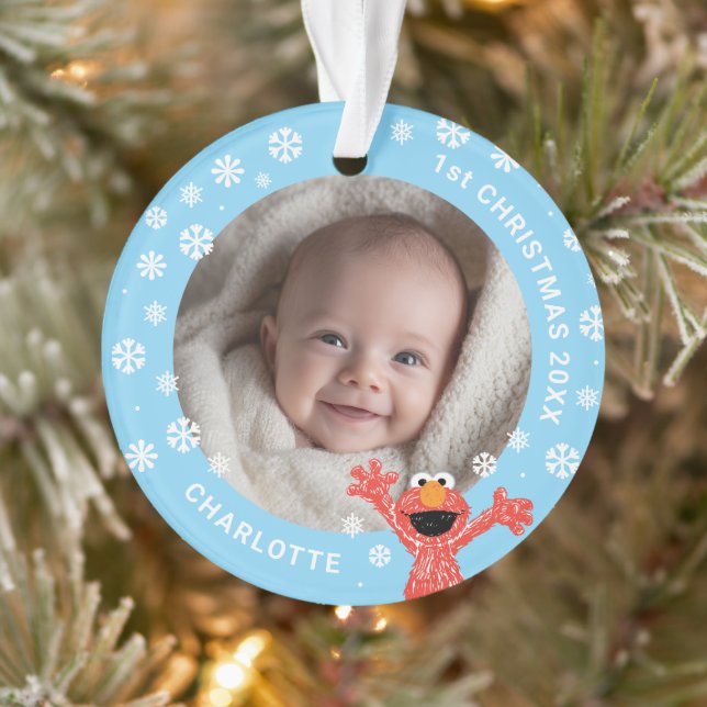 Elmo's Baby's 1st Christmas Photo Ornament (Arbre)