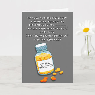 Éloignez-vous des enfants - Carte Fête des Mères a