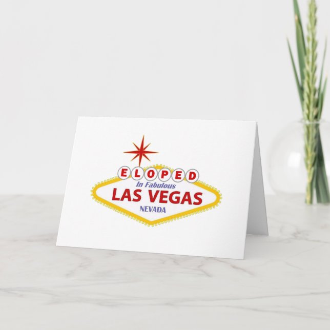 Eloped à Las Vegas Faire-part Card (Devant)