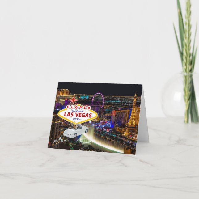 Eloped à Las Vegas Faire-part Card (Devant)