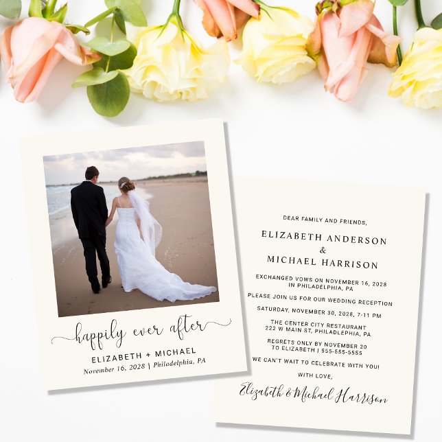 Elopement budgétaire avec Invitation de réception  (Créateur téléchargé)