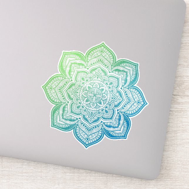 Elowyn Mandala Custom-Cut Vinyl Sticker (Détail)