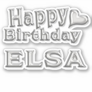 Elsa Joyeux Anniversaire autocollant Stickers