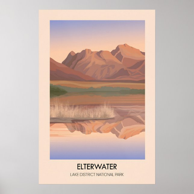 Elterwater Affiche de voyage dans le Lake District (Devant)