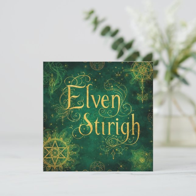 Elven Stirigh – Sigiles en vert (Debout devant)