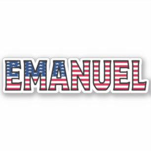 Emanuel Nom Prénom USA Sticker Stickerset