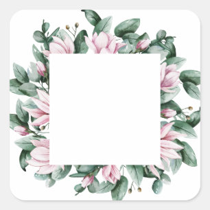 Emballage autocollant mariage Magnolia transparent