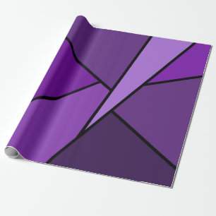 Emballage cadeau Abstrait en polygones violets