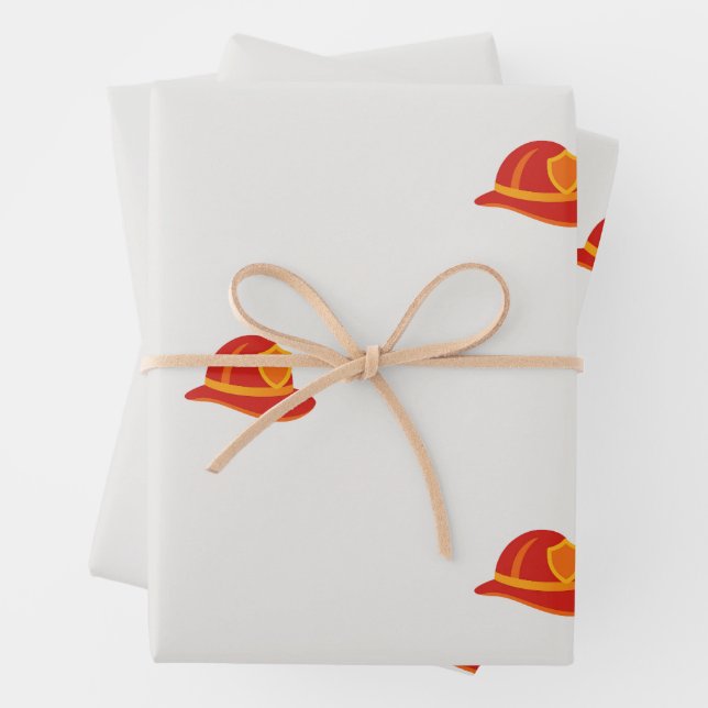 Emballage Cadeau Casque de Pompiers (En situation)