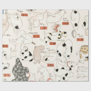 EMBALLAGE CADEAU Chats (1847-1850) ESTAMPE JAPONAI