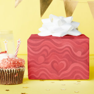 Emballage Cadeau Cœurs Ondulés de la Saint-Valenti