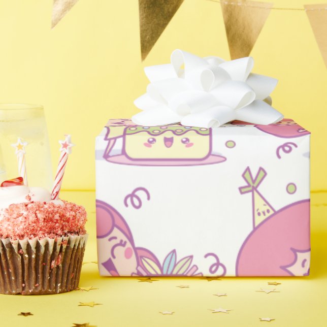 Emballage cadeau d'anniversaire amusant Thème Cake (Fête d'anniversaire)