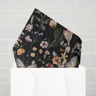 Emballage Cadeau de Mariage en Papier de Soie Fleu