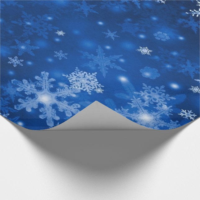 Emballage cadeau de Noël/Flocons de neige bleus (Coin)