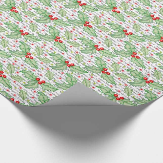 Emballage cadeau de Noël/Pointsettas sans couture (Coin)