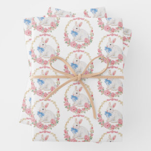 Emballage cadeau de Pâques lapin vintage mignon