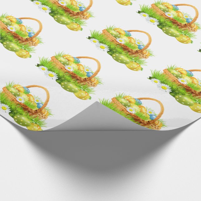 Emballage cadeau de Pâques / Panier avec oeufs et  (Coin)