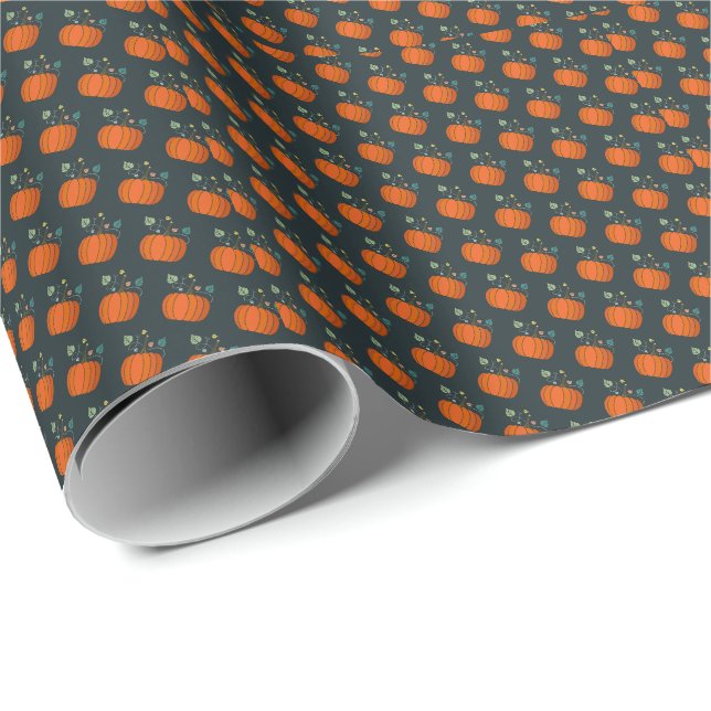 Emballage Cadeau de Thanksgiving Halloween Citroui (Coin rond)