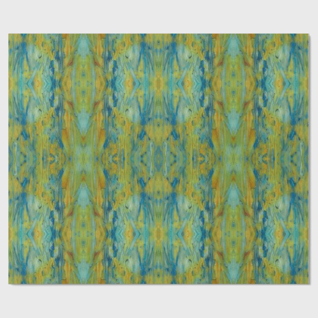 Emballage cadeau élégant à motif de printemps (Plat)