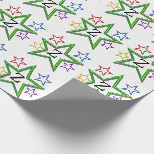 Emballage Cadeau - Étoiles avec Initiale