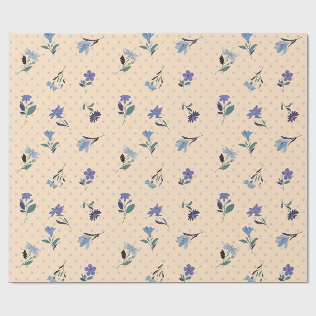 Emballage Cadeau Fleurs Pastel Peachify (Plat)