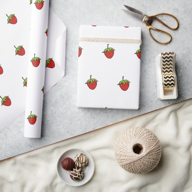 Emballage Cadeau Fraises Mignonnes  (Artisanat)
