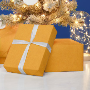 Emballage Cadeau Minimaliste Ocre Doré Chaud