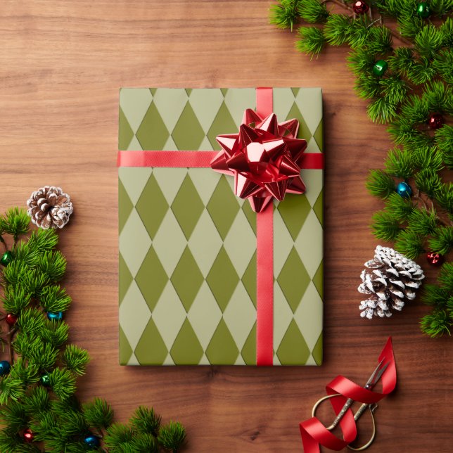 Emballage Cadeau - Motif Diamant Deux Tons (Cadeau de vacances)