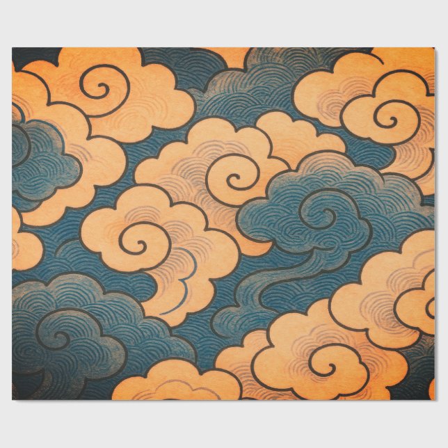 EMBALLAGE CADEAU NUAGES JAPONAIS  (Plat)