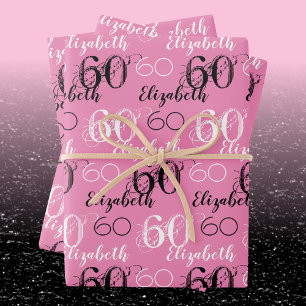 Emballage Cadeau Personnalisé Rose Élégant pour 60