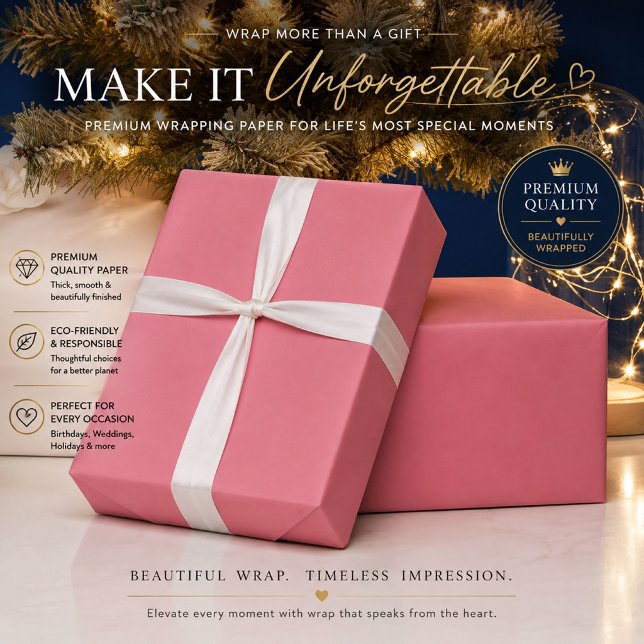 Emballage Cadeau Rose Pâle | Luxe Mat | Élégance S (Créateur téléchargé)